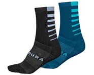Endura Coolmax Stripe Socks (Kingfisher) (Twin Pack) | product-related